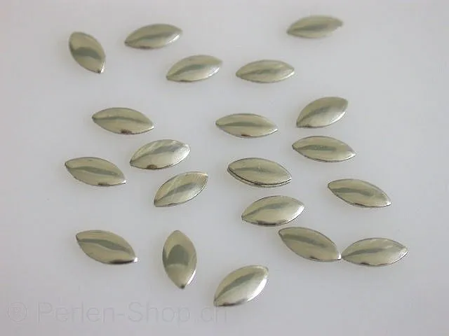 Hotfix nailheads oval, silver, ±8mm, 50 pc.