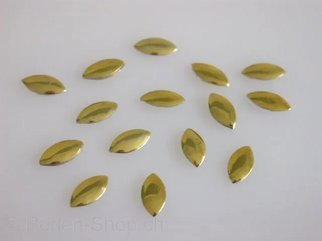 Crazy Deal Hotfix nailheads oval, gold, ±8mm, 50 pc.