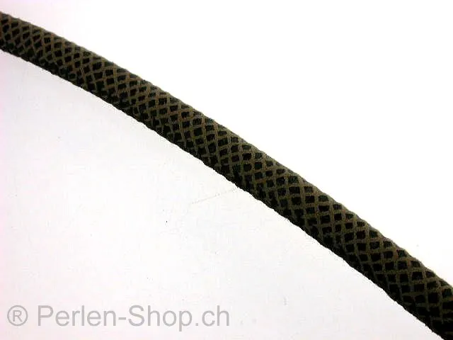 nappa Leder, Schlange Style, braun, ±6mm, 10cm