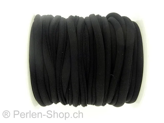Elastick cord, black, 5mm, 10cm