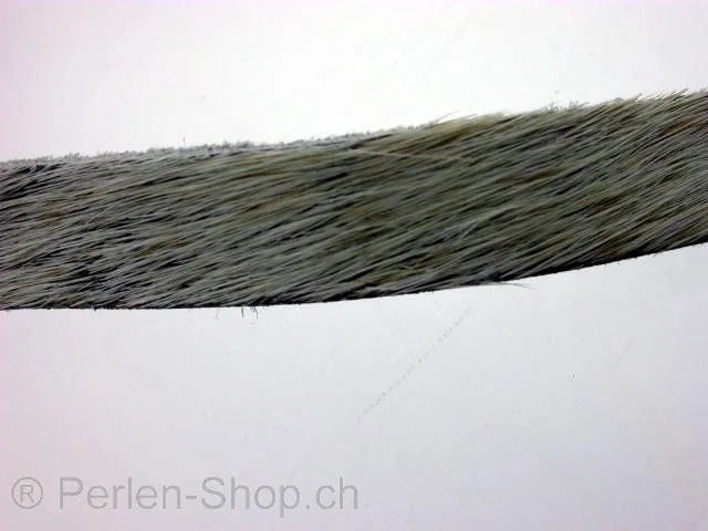 Leather Cord, grey, ±10x2mm, ±125cm