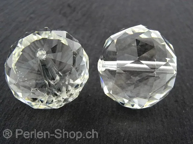 Kristall rund, ±24x28mm, kristall, 1 Stk.