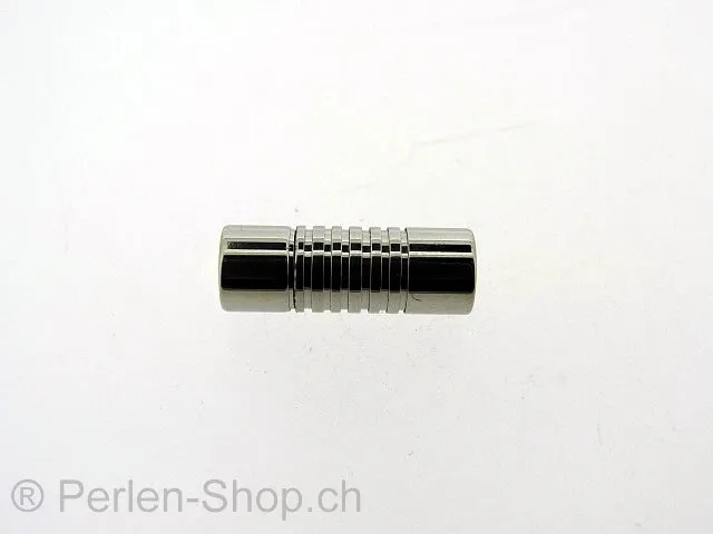 Stainless Steel Magnetic Clasps, Color: Platinum, Size: ± 17x7mm, Qty: 1 pc.