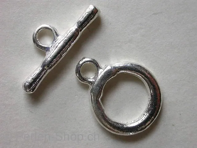 CRAZY DEAL Clasp toggle, silver-color, 10 pc.
