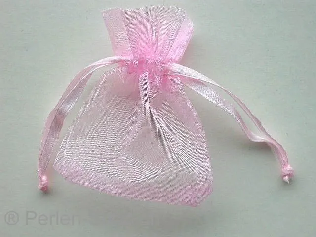 Gift bag (Organza), silk, rose, 5x6cm, 1 pc.