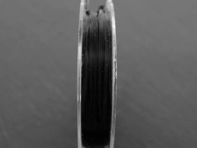 Nylon Thread elastisch, Color: black, Size: ±0.5mm, Qty:±10 meter