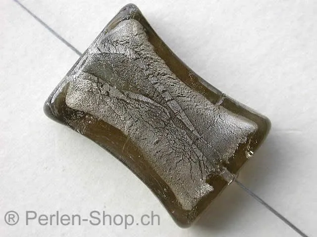 Silver Foil Rechteck, grau, ±22mm, 1 Stk.