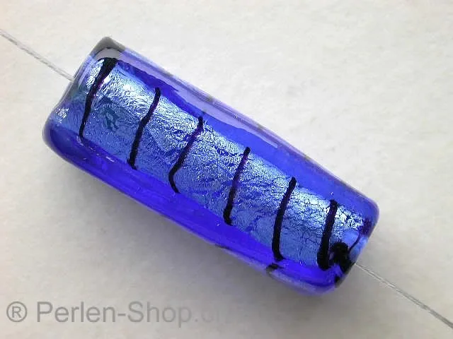Silver Foil Rectangle, blau, ±30mm, 1 Stk.