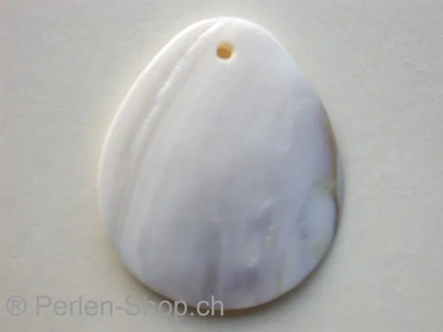Pendant drop, shell, ± 60x52mm, 1 pc.