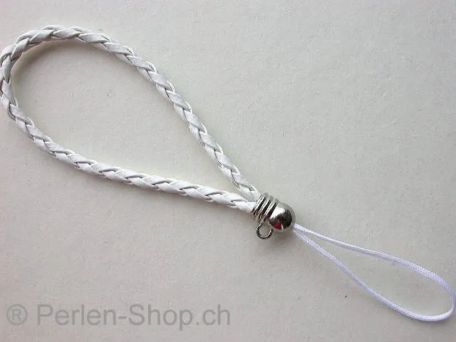 String twisted with smale eye, white, 1 pc.