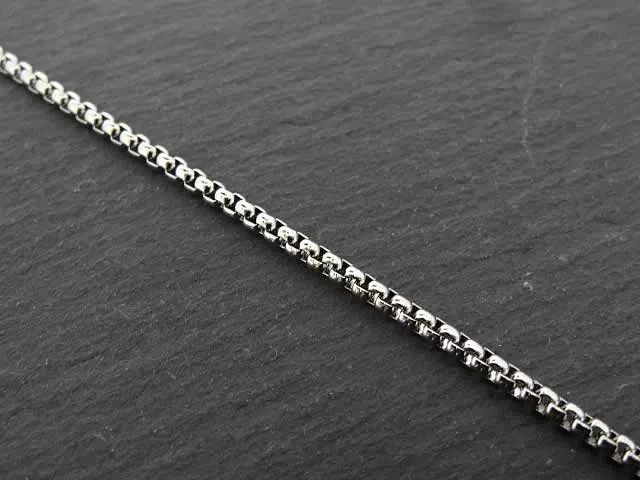 Stainless Steel chain, Color: platinum, Size: ±2mm, Qty: 10cm