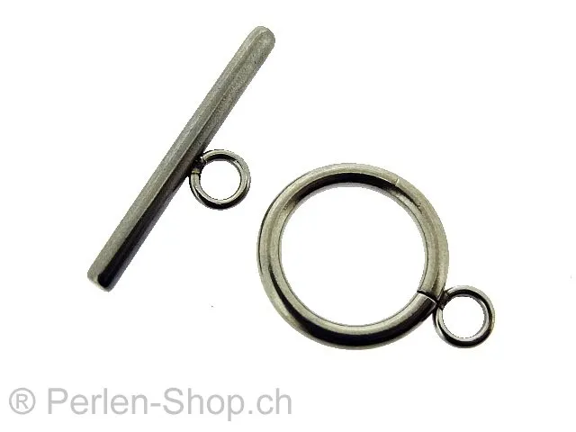Stainless Steel Clasp toggle, Color: Platinum, Qty: 1 pc.