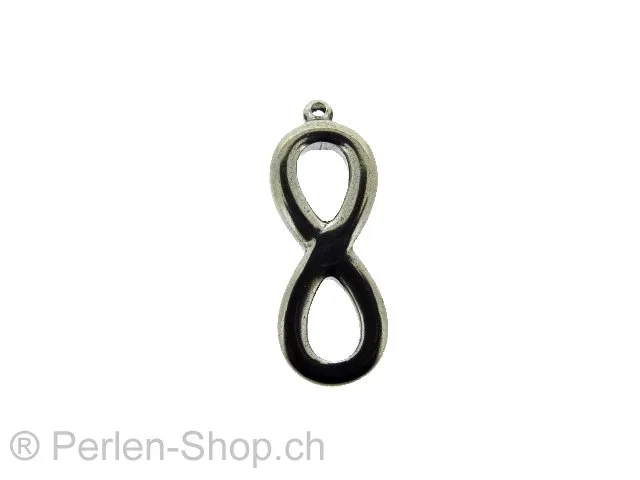 Stainless Steel Pendant for ever, Color: Platinum, Size: ±23x8x3mm, Qty: 1 pc.