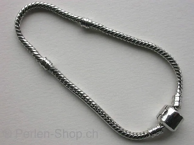 Bracelet, with special clasp, platinum, 22cm, 1 pc.