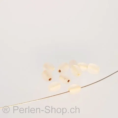 Glassbeads Olive, color cristall, ±7x5mm, 100 pc.