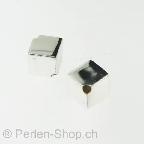Bead cube shiny, ±10x10mm, SILBER 925, 1 pc.