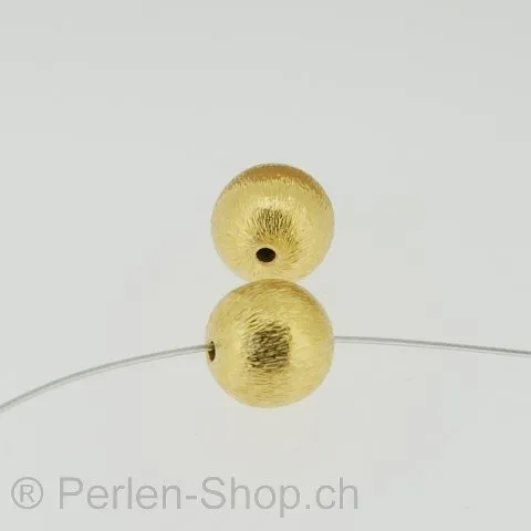 Bead round opac shiny, 12mm, SILBER 925 gold plated, 1 pc.