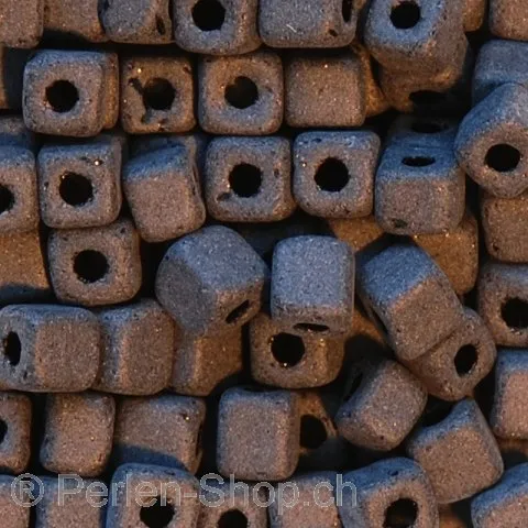 SeedBeads Cube, black frosted, 3mm, 17 gr.