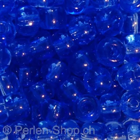 Rocailles, transp. Blau, 4.5mm, ±17 gr.