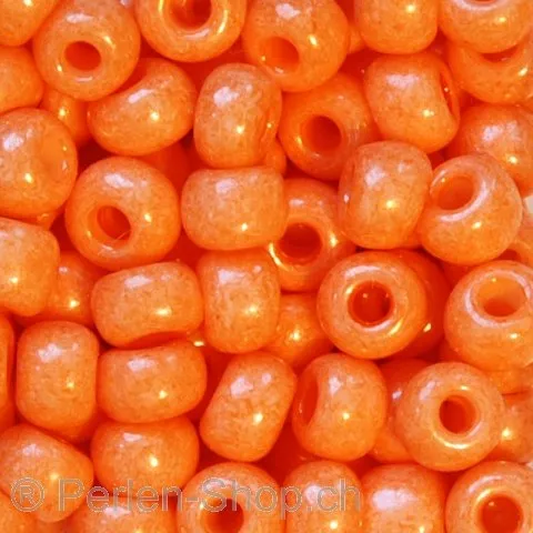 Rocailles, opac Orange, 4.5mm, ±17 gr.