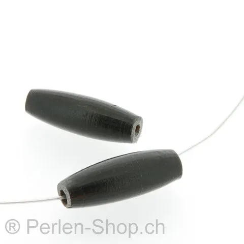 Horn Röhre, Farbe: Schwarz, Grösse: ±25 mm, Menge: 5 Stk.