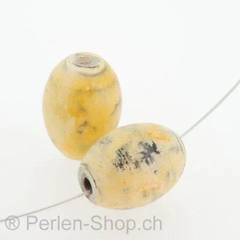 Horn Olive, Color: Yellow, Size: ±20 mm, Qty: 2 pc.