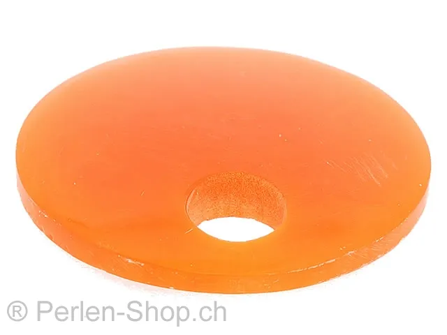Kunstharz Amulett, Farbe: Orange, Grösse: ±55mm, Menge: 1 Stk.