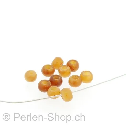 perle rouleau, Couleur: brun, Taille: ±4 mm, Quantite: 20 piece