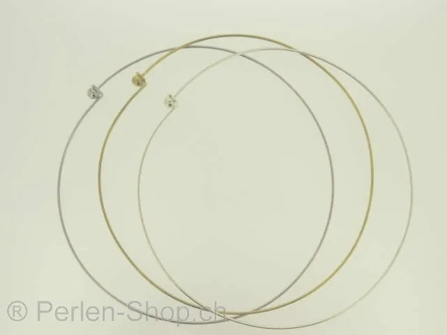 Collier with screw head, Color: platinum, Size: ±1.2mm, Qty: pc.