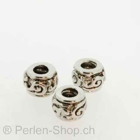Troll-Beads Style pendentif à vis cylindre, argent, ±8x11mm, 1 pcs.