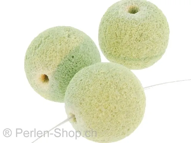 Limestone Bead, Color: Green, Size: ±15 mm, Qty: 5 pc.