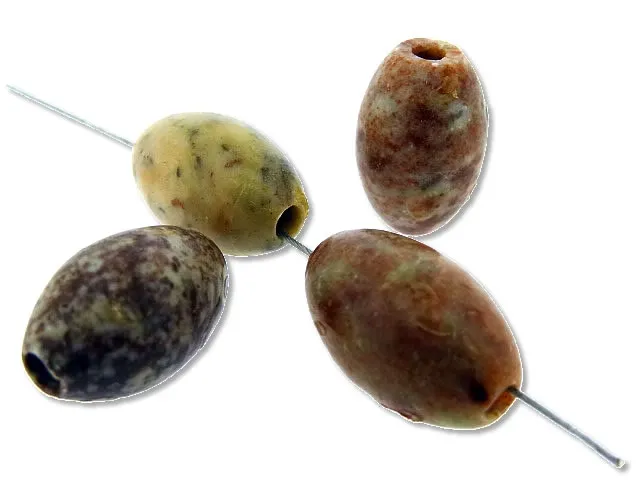 Speckstein Olive, Farbe: Braun, Grösse: 22 mm, Menge: 5 Stk.