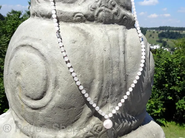 Prayer Beads, Mala hand knotted, Color: pink, Size: ±116cm, Qty: 1 pc.