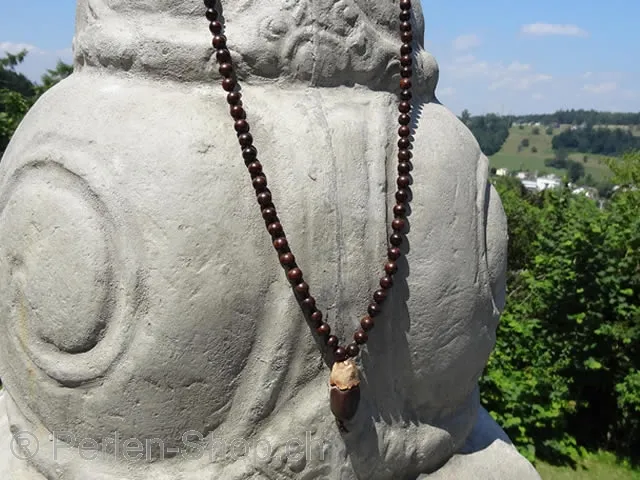 Prayer Beads, Mala hand knotted, Color: brown, Size: ±102cm, Qty: 1 pc.
