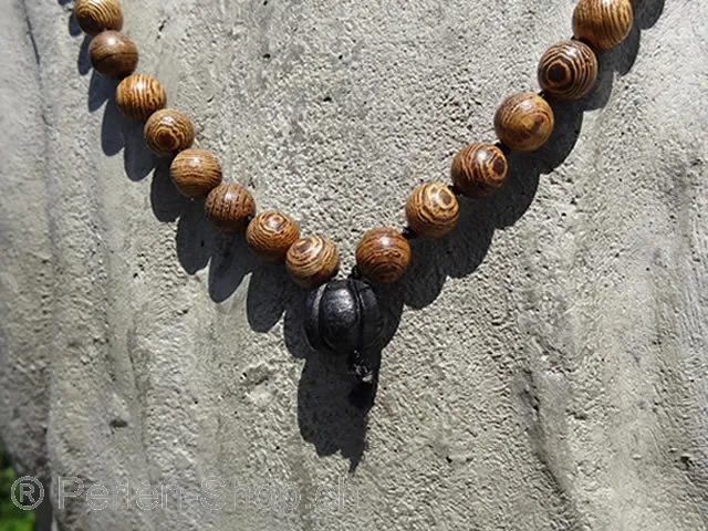 Prayer Beads, Mala hand-knotted, Color: brown, Size: ±102cm, Qty: 1 pc.