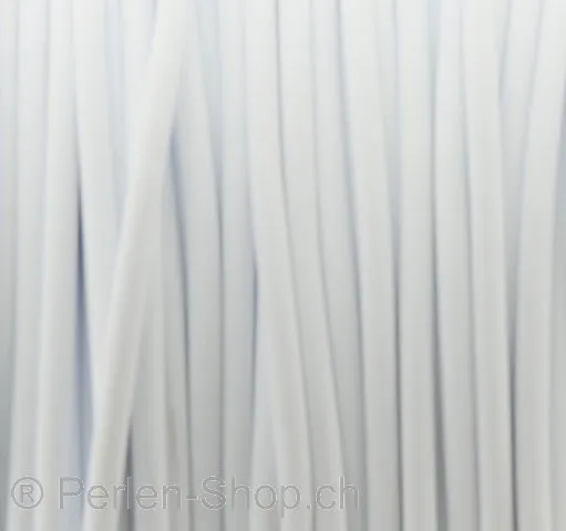 Kautschukbändel, Grösse 3mm, Farbe weiss, 1 Meter
