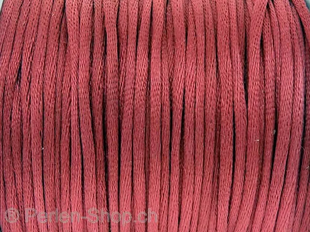 Sateen Cord, Color: red, Size: 2mm, Qty: 1 Meter