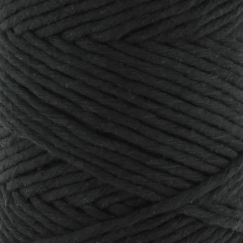 Hoooked Wolle Spesso Makramee Rope, Farbe: Schwarz, Gewicht: 500g, Menge: 1 Stk.