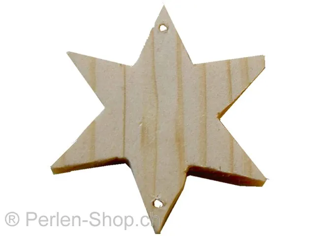 Wooden Star, Color: Brown, Size: ±50mm, Qty: 1 Pc.