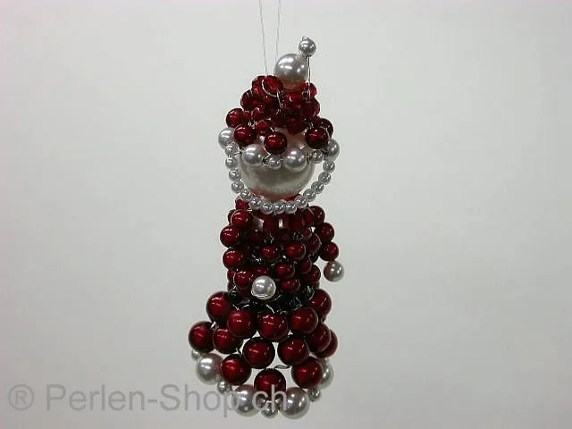 Christmas man Miracle Beads/glassbeads with instructions, ±6cm, 1 Stk.