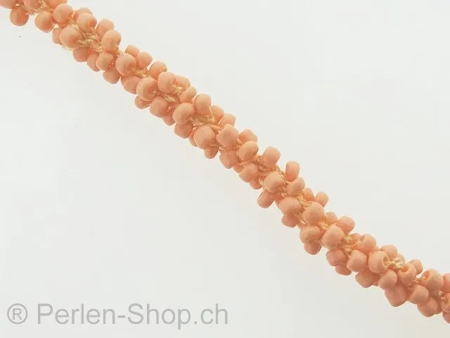 SeedBeads-Cord, Color: rose, Size: ±6mm, Qty: 10cm