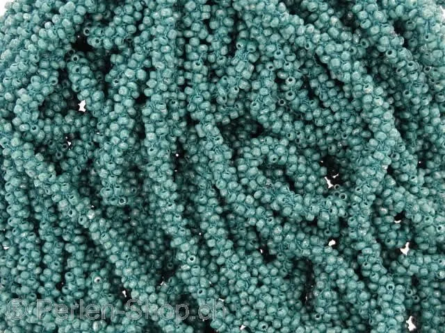 Rocailles chain em motte, Couleur: turquoise, Taille: ±6mm, Quantite: 10cm
