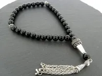 Prayer Beads, Tesbih – Misbaha, Color: black, Size: ±23cm, Qty: 1 pc.