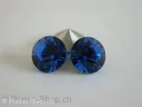 Swarovski rhinestones pointed back, 1028, 8mm, capri blue, 1 pc