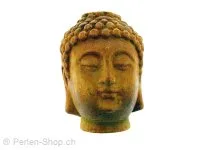 Buddha Anhänger Wood, Farbe: braun, Grösse: ±34x28mm, Menge: 1 Stk