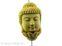Buddha Anhänger Wood, Farbe: braun, Grösse: ±33x20mm, Menge: 1 Stk