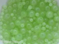 Glassbeads round, Color: green, Size: ±4mm, Qty: 50 pc.