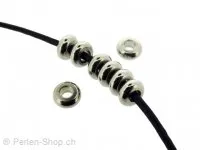 Stainless Steel Bead, Color: Platinum, Size: ±2x6mm, Qty: 10 pc.