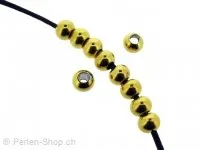 Heishi Edelstahl Perle, Farbe: Gold, Grösse: ±4x6mm, Menge: 7 Stk.
