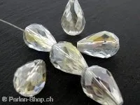 Drop Beads, Color; crystal irisierend, Size: ±12x18mm, Qty: 1 pc.